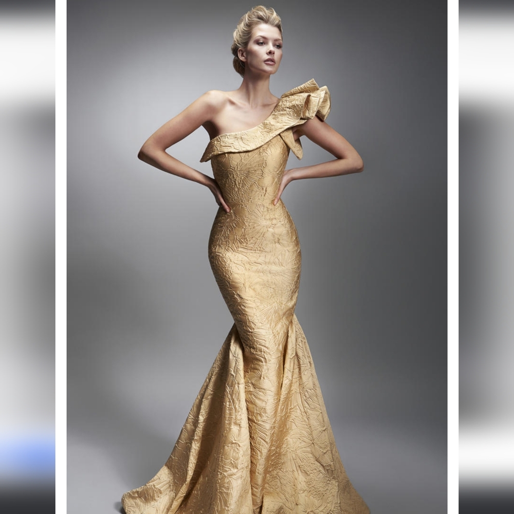 Nicole Bakti One Shoulder Gown